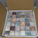 Antique 2'' x 2'' Glass Squared Tile Glazed Red Grey Grid Mosaic Wall Backsplash Tile PT31 (Box of 5 Sheets) (Multicolor)