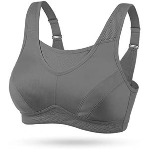 Wingslove High Impact Sports Bras for Women Plus Size Non Padded Wirefree Workout Bra Bounce Control,34D