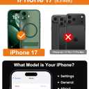 BXYJY for iPhone 17 Case Magnetic with Stand, Camera Control Button, Full Lens Protection, Compatible with MagSafe, Military Grade Protection, Translucent Matte Thin Hard Case for iPhone 17, Green