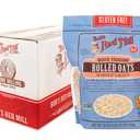Bob's Red Mill Gluten Free Quick Cooking Rolled Oats, 28oz (Pack of 4) - Non GMO, Whole Grain, Vegan, Kosher (EXP 09/21/27)