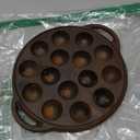 WUWEOT Non-Stick Takoyaki Pan, 1.5" Diameter Pre-Seasoned Cast Iron Octopus Ball Grill