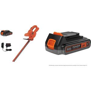 beyond by BLACK+DECKER 20V MAX Hedge Trimmer Kit, 18-Inch with Extra 2.0 Ah Lithium Ion Battery (LHT218D1AEV & LBXR2020APB)