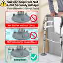 Toilet Safety Rails for Seniors, Adjustable Toilet Safety Frame Handles Fits Most Toilets, Mothers Day Gifts for Handicap and Disabled Seniors Elderly, Foldable, Safe Weight Capacity of 330 lbs(150KG)