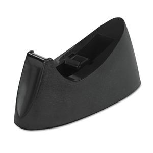 Universal Office Products 15001 Desktop Tape Dispenser, 1 Core, Weighted Non-Skid Base, Black