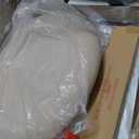 COLAMY Bar Stool, Counter Height Bar Stool, Upholstered Counter Stool with Wood Legs for Kitchen Island Dining Room Bar, Beige, 1 Stool