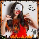 Newcotte 2 Pcs Eagle Costume Halloween Eagle Mask Wings Set Birds Animal Mask Feather Cape Wings Shawl Birds Cosplay Outfits for Men Women Teen Halloween Masquerade Carnival Fun Cosplay Party Props