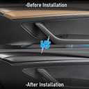 Dashboard Cover Wrap and Front Door Trim Panel Compatible with Tesla Model Y (2019-2023) Model 3 (2021-2023) Dash Cover Matte Black
