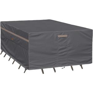 Heavy Duty Waterproof Patio Furniture Covers,Fade Resistant Outdoor Table and Chair Covers Square 48" Wx 48" D x 28" H Dark Grey