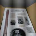 VONLUCE Ceiling Fans with Lights, 52" Crystal Ceiling Fan and Remote, 5 Blades, 6-Speeds Noiseless Reversible DC Motor, Chandelier Ceiling Fan for Farmhouse Bedroom Indoor, Black