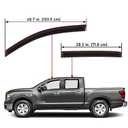 Lightronic Extra Durable Clip-on in-Channel Auto Vent Window Visor, Fits 2017-2024 Nissan Titan, 2016-2024 Titan XD, Crew Cab, UV Protection Rain Guard, Original Window Deflector, Dark Smoke, 4-Pcs