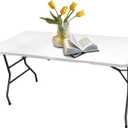 5FT Folding Table, Indoor & Outdoor Heavy Duty Portable, Folding Picnic,Card Table for Picnic, Party, Camping (5FT)