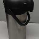 Cresimo Coffee Carafe with Pump - 102oz / 3L Airpot 12 Hours Large Hot Water Carafe, Cocoa Dispenser for Parties - Tea Flask, Insulated Stainless Steel Airpots for Hot Beverage Dispenser -Coffee Pump (Silver)