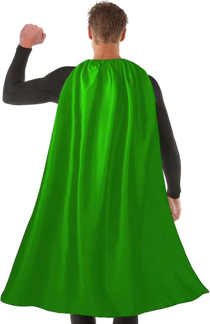 Wildarms Adult Superhero Capes- Halloween Vampire Capes, Adult Capes Cosplay Costume Party (Green)