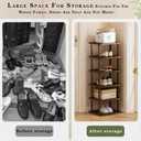 Vertical Shoe Rack - Tall Narrow Shoe Rack Organizer for Small Spaces,7 Tier Bamboo Shoen Shelf for Entryway,Closet,Corner,Doorway,Skinny Shoe Shelf Space Saving Shoe Storage,Free Stackable DIY