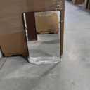 24 in. W x 36 in. H Rectangular Aluminum Alloy Framed Rounded Black Bathroom Wall Mirror