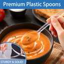 BYSNOW 1000 Count Clear Plastic Spoons Disposable Heavy Duty Cutlery Set
