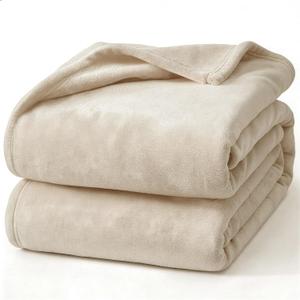 Hansleep Fleece Blanket for Couch Taupe, Super Soft Flannel Fuzzy Plush Cozy Blanket for All Seasons, Taupe, Throw 50x60 Inches