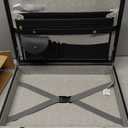 HAESTUS Leather Briefcase for Men with Combination Lock, Classic Hard Shell Attache Case in Black, Fits 16 Inch Laptop