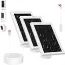 3 Pack Solar Panel for Ring Camera(2nd Generation) Dustproof Waterproof 5W Solar Panel with 10FT/3M Long Cable for Stick Up & Pro Spotlight Cam Battery for Security Camera (deep white)