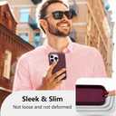 Magnetic for iPhone 15 Pro Case 6.1", Premium Liquid Silicone Case,[Compatible with Magsafe][Soft Anti-Scratch Microfiber Lining],Slim Thin Shockproof Phone Cover-Plum