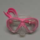 ACQCES Kids Swim Goggles Snorkel Diving Mask for Boys Girls Ages 5-15, Anti-Fog Swimming Goggles with Nose Cover, Light Pink