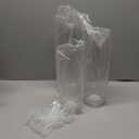 Acrylic Cylinder Clear Vases, Tall Large Plastic Flower Vase for Bouquet, Unbreakable Hurricane Vases Set of 3 for Centerpieces (D 6", D 4.8", D 4" + 3 Holder)