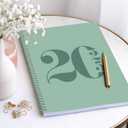 Rileys 2025 Weekly Planner - Typographic Annual & Monthly Agenda Planner, Flexible Cover, Notes Pages, Twin-Wire Binding (8.5 x 11 inch, Green)