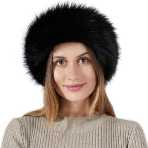 Womens Faux Fur Headband with Elastic Band Ear Warmer Earmuff for Cold Weather Furry Costume