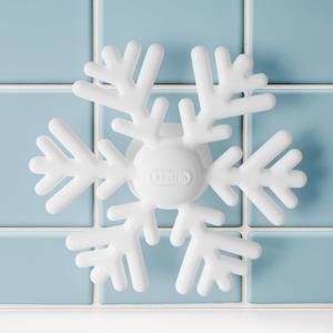 3 x Bathtub Baby Spinners with Suction Cup - Silicone Bath Spinner Toys for Babies & Toddlers, Baby Spinner Suction for Travelling Car & Airplane Windows (Snowflake, White)