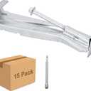 15 Pcs Hidden Gutter Hangers 5 Inch - Aluminum Gutter Brackets with Pre-Inserted Screw Clip Style for Sagging Rain Gutters, Heavy Duty Gutter Fasteners for Gutter Repair.