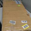 30 Inches Storage Ottoman Bench, Storage Bench with Wooden Legs for Living Room Ottoman Foot Rest Removeable Lid for Bedroom End of Bed, Linen Fabric, Orange