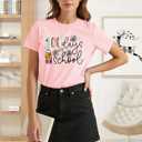 Read Shirt for Women-Reading Rainbow Short Sleeve Reading Teacher Tee Cute Librarian Shirt (Pink, XL)