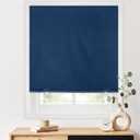 LazBlinds 100% Blackout Roller Shades, No Tools No Drill Cordless Blinds for Windows, Thermal Insulated UV Protection Privacy Window Shades for Bedroom (36''W x 72''H, Navy Blue)