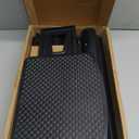 Rfiver Mobile TV Stand for 23-60 Inch LCD LED Flat/Curved Panel Screen TVs up to 88 lbs, Rolling TV Stand with Adjustable Shelf & Tilt, Portable Floor Stand on Wheels for Bedroom, Living Room, Office (Black)