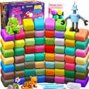 Air Dry Clay 60 Colors, Modeling Clay for Kids, DIY Molding Magic Clay, Gift for Kids Boys Girls