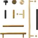 Solid Brass Plain Cabinet Knob Matte Black Antique Brass T-bar Wardrobe Cabinet Drawer Door Handle Pull,CH055,BLK,T55