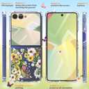 for Samsung Galaxy Z Flip 7 Case 5G Flowers Slim Anti-Drop Shockproof Protective Soft Shockproof Clear Phone Protective Covers 6.8 Inch for Women Men (Flowers Sea)