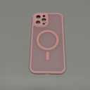 TOCOL Magnetic for iPhone 12 Pro Max Case, Upgraded Full Camera Protection, Compatible with Magsafe, Drop Protection, Translucent Matte Back Bumper Phone Cover 6.7-InchPink