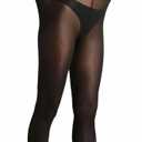 30D Pantyhose for Women, 2PCS High Waisted Control Top Tights for 59-77°F (Black)