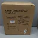 Cesun Motion Sensor Trash Can, 5 Gallon Automatic Bathroom Garbage Can with Lid, Touchless Smart Plastic Slim Wastebasket for Bathroom, Office, rv, Bedroom, Living Room, Black
