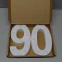 Decorative Led Light Up Number Letters, White Plastic Marquee Number Lights Sign for 60th Birthday Party Wedding Decor Battery Operated Number (60)