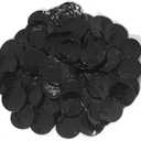 Firstmeet Shell Beads 150pcs Natural 15mm Flat Round Mussel Shell Coin Drop Charm Beads with Iridescent Back for Handcraft Jewelry Making(DIY-1023-Black-15)