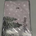 GEEORY Boxed Christmas Greeting Cards 5" x 7" Watercolor Xmas Tree & Snowflake (24 with Envelopes & Stickers) | Bulk Holiday Cards for Winter Gifting Green Grey GH003