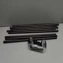 Exclusive Home Prism Double Curtain Rod and Finial Set, Matte Black, 36"-72"