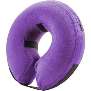 BENCMATE Inflatable Dog Cone Collar Alternative, Soft Dog Cone for Small Medium Large Dogs and Cats, Neck Recovery ECollar Donut Collar After Surgery (Large+, Purple)