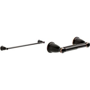 Franklin Brass Kinla 24 Inch Towel Bar & Toilet Paper Holder, Oil Rubbed Bronze Bathroom Accessories