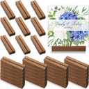 Roowest 24 Pcs 4.5 Inch Wooden Table Number Holders for 1/8 Inch Acrylic Sign Rustic Wood Stands Menu Place Card Holders for Wedding Events Birthday Party Retail Shop Home Meeting Decoration