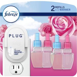 1 Ct Febreze Plug Dual Refill Downy April Fresh+Singie Warmer