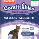Hartz Comfitables Cat Diapers, Size XS 16 Count, Comfortable & Secure Fit, Easy to Put On (X-Small)