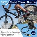 300X Ebike Thumb Throttle, Ebike Throttle 3 Pin for 7/8" 22mm Left and Right Handlebars, Thumb Throttle Compatible with 24V 36V 48V 60V 72V Electric Bikes & Scooters